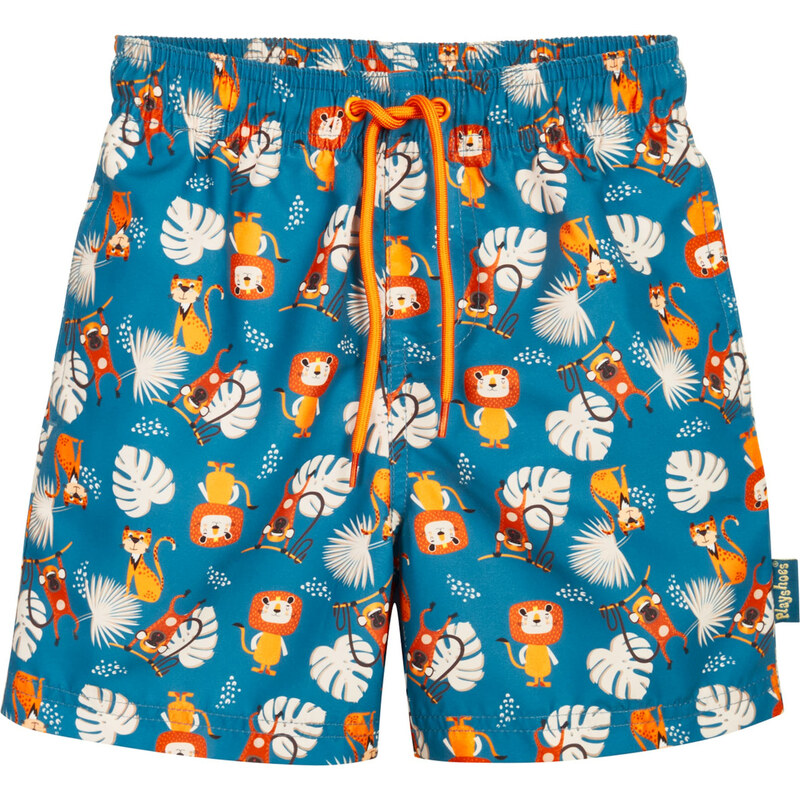 PLAYSHOES Plavecké šortky Dschungel nebielená / petrolejová / oranžová 62847505