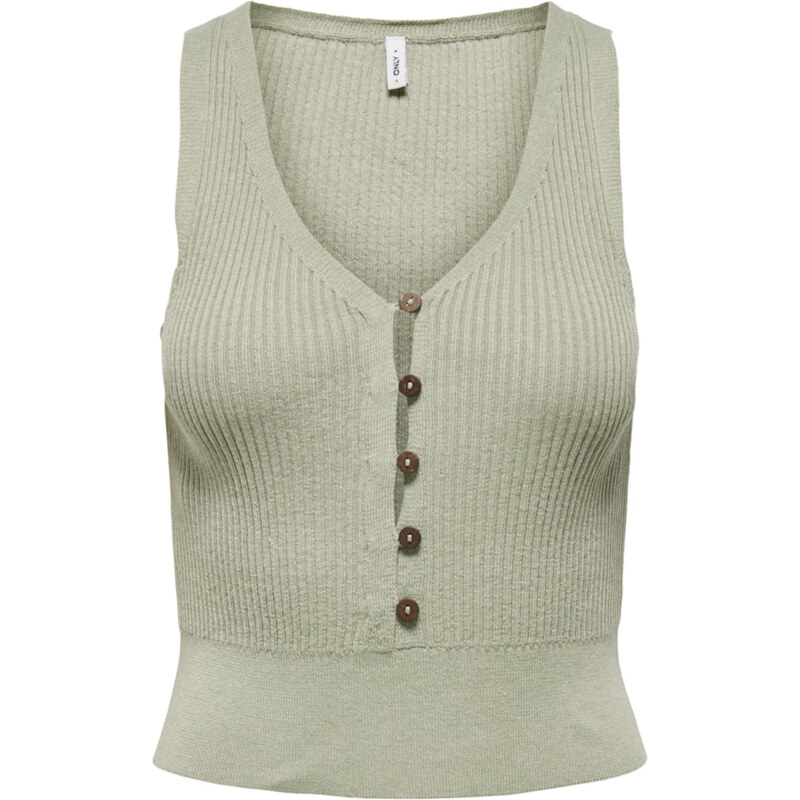 ONLY Vyšívaný top ONLLina sivobéžová 63135344