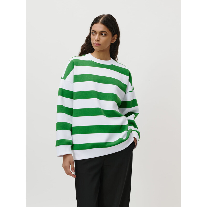 LeGer by Lena Gercke Mikina Vanessa zelená / biela 63157986