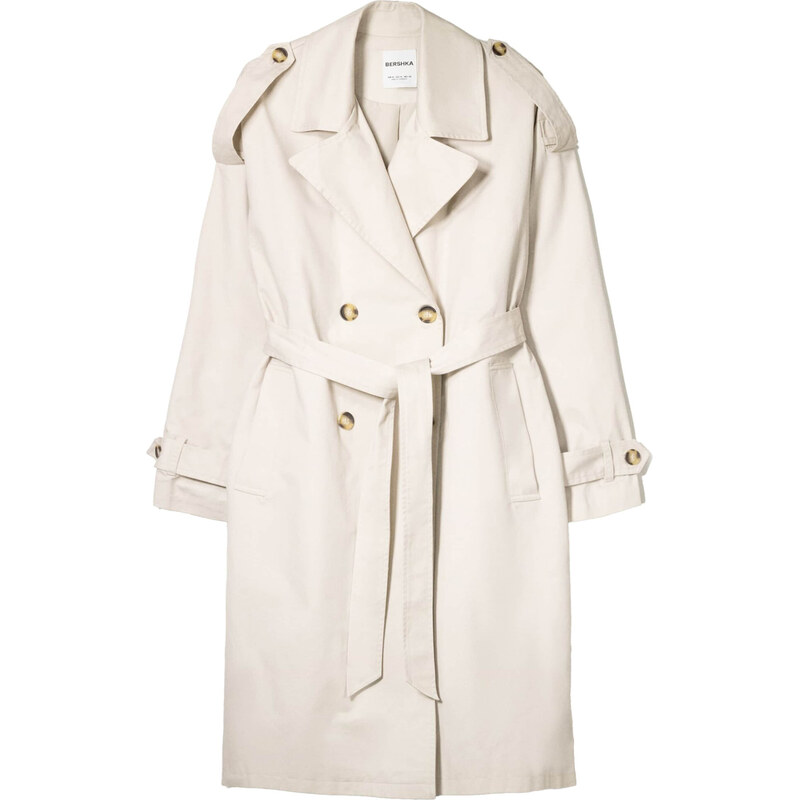 Bershka Prechodný kabát kamenná 63158183