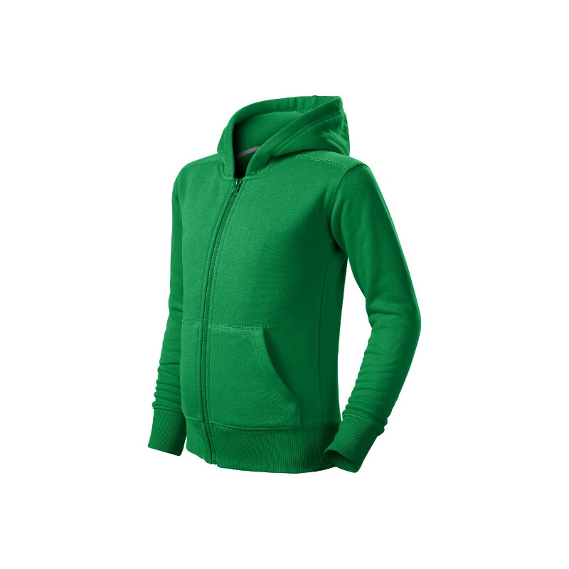 MALFINI, a.s. Trendy mikina na zips pre deti stredne zelená 62854284