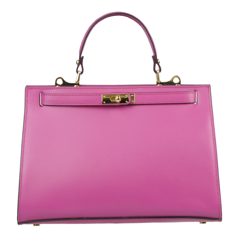 Ružová kožená talianska kabelka Anita Grande Fuxia NovaKabelka.sk 62856049