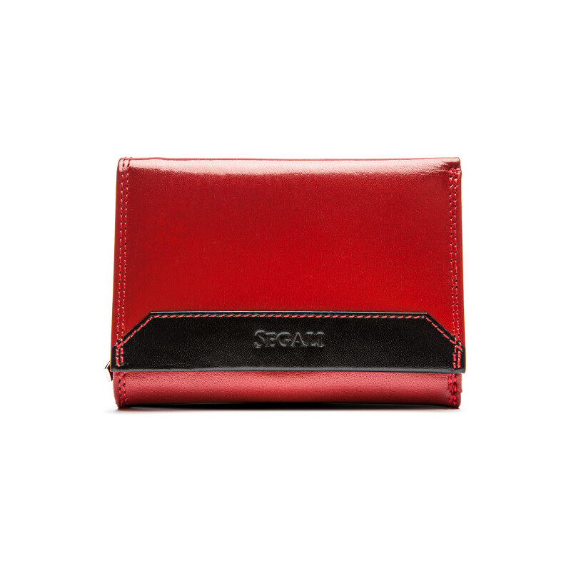SEGALI Dámska kožená peňaženka 100 B red/black 66593186