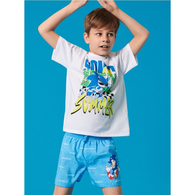 Sinsay - Plavkové šortky Sonic The Hedgehog - svetlomodrá 65753455