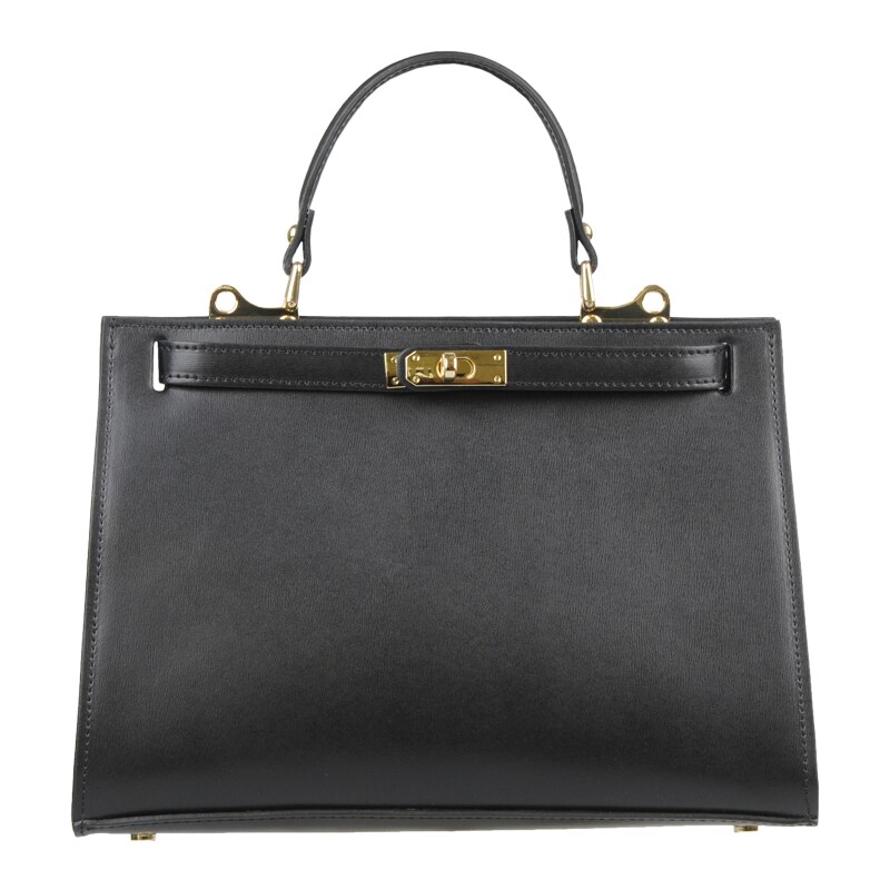 Čierna kožená talianska kabelka Anita Grande Nera NovaKabelka.sk 62856055