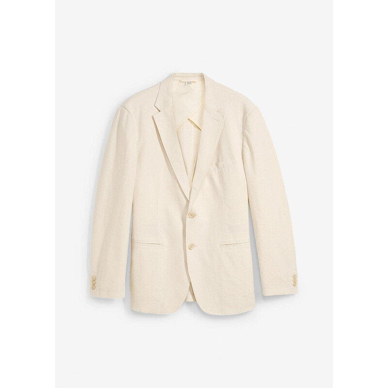bonprix Sako s plátnom, Regular Fit, farba béžová 62858151