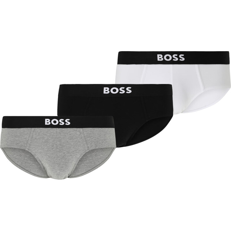 BOSS Nohavičky sivá melírovaná / čierna / biela 62863567