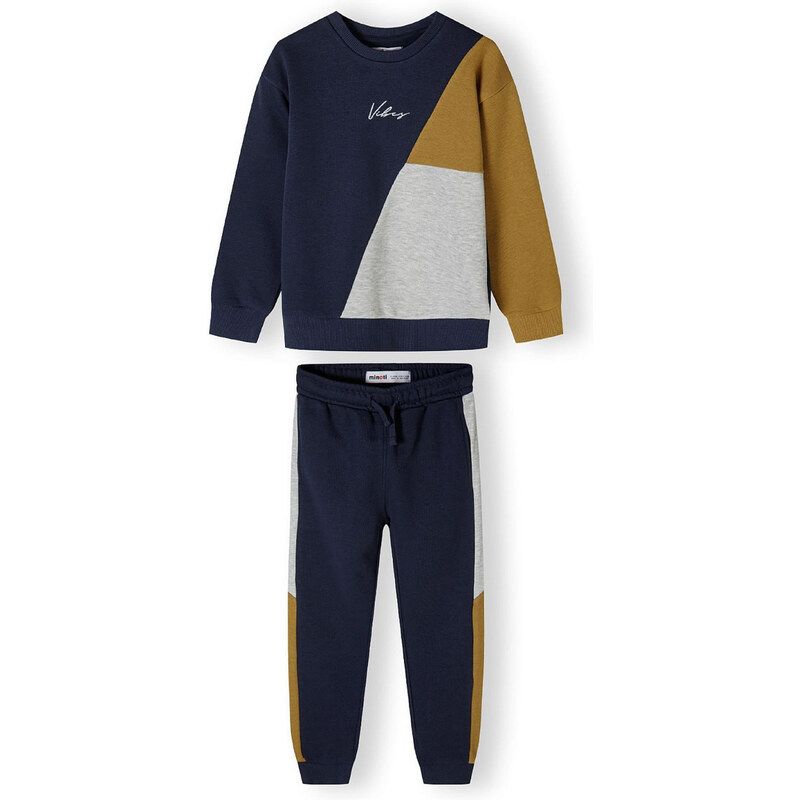 MINOTI Joggingová súprava tmavomodrá / svetlosivá / zelená 63165294