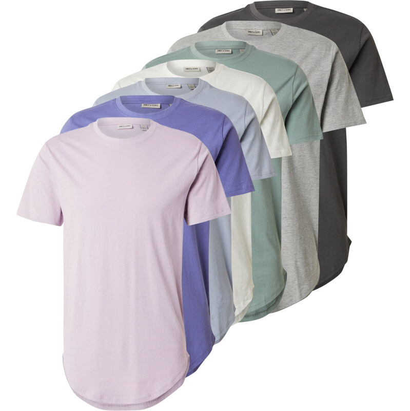 Only & Sons Tričko ONSMATT béžová / sivá / sivá melírovaná / zelená / 62915781