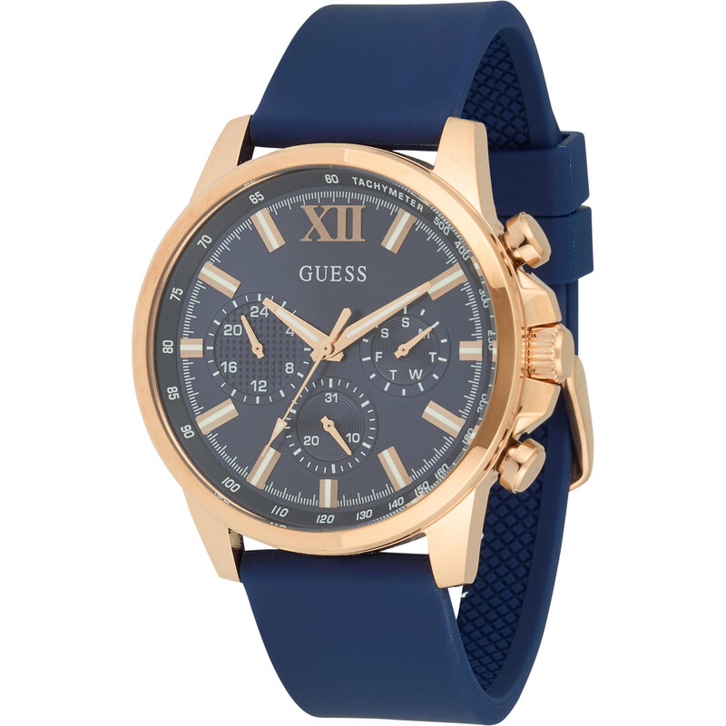 GUESS Analógové hodinky Walker tmavomodrá / ružové zlato 62863984