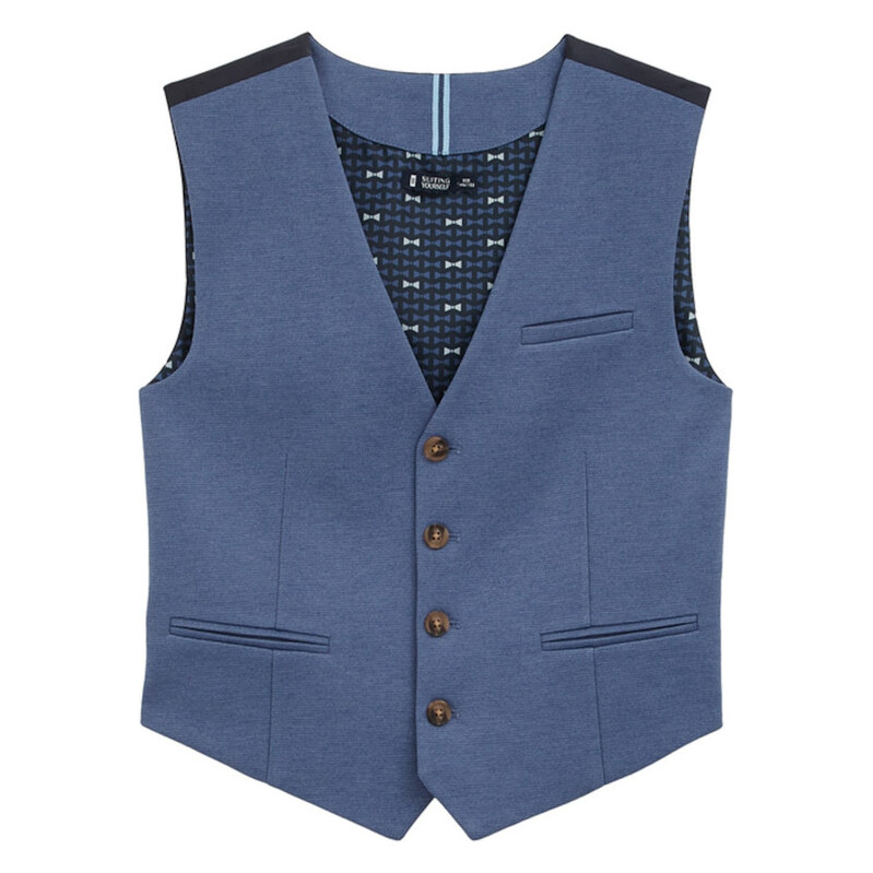 WE Fashion Vesta modrá melírovaná 63149388