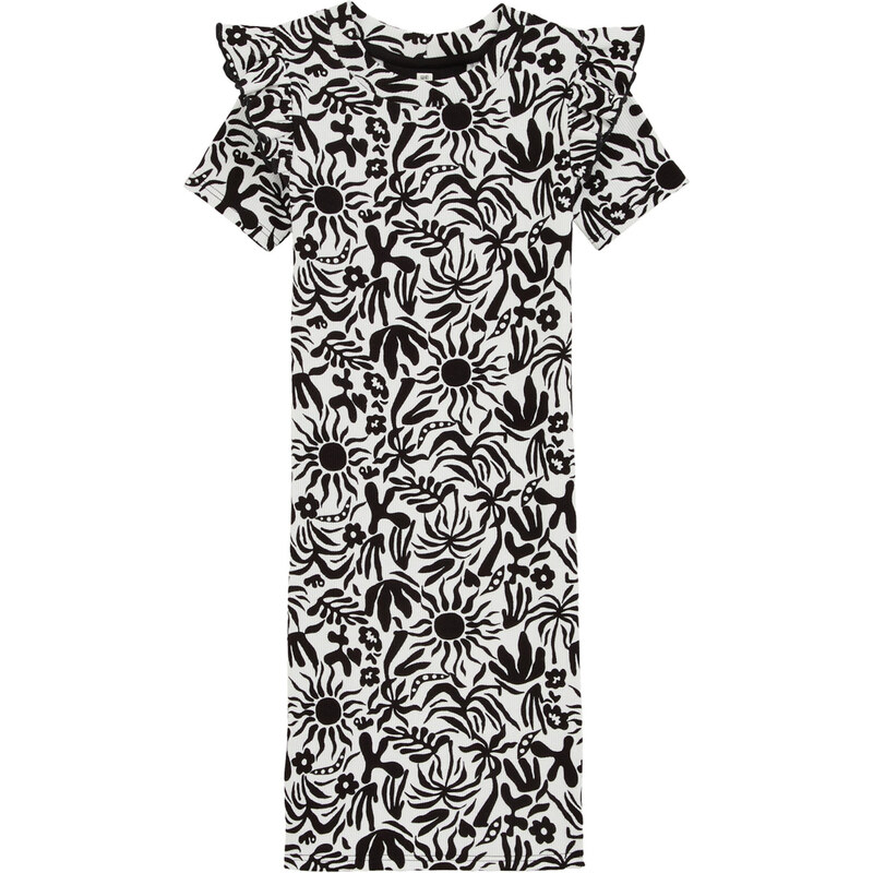 WE Fashion Šaty čierna / biela 63157332