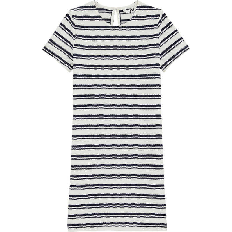 WE Fashion Šaty námornícka modrá / šedobiela 63157612