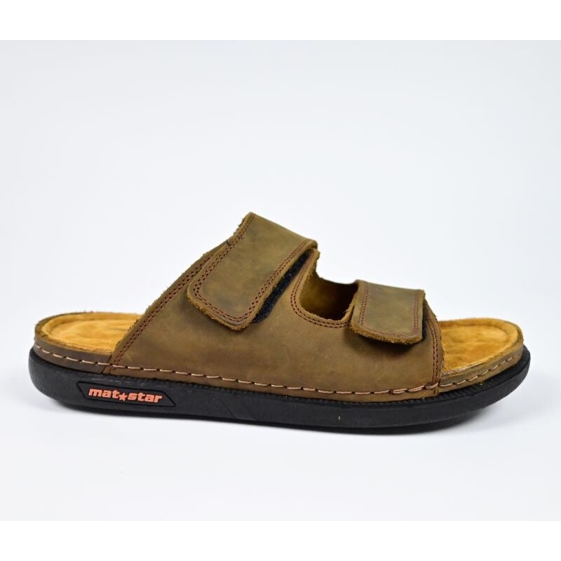 Pánske šľapky Mat Star 010 khaki 62865199