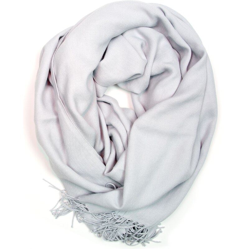 Blaire Dámsky pašmínový šál svetlo šedý 64987238