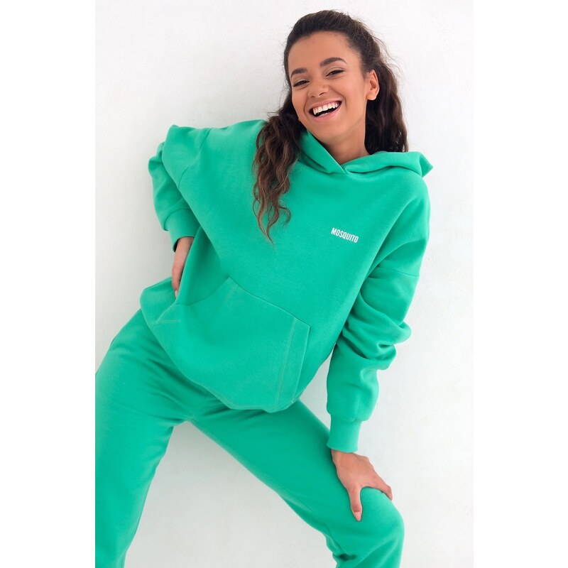 Mosquito Dámska tepláková mikina s kapucňou Pure Lush Green zelená, 62867716