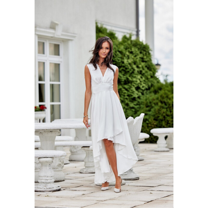 Večerné šaty SUK0410 biele - Roco Fashion