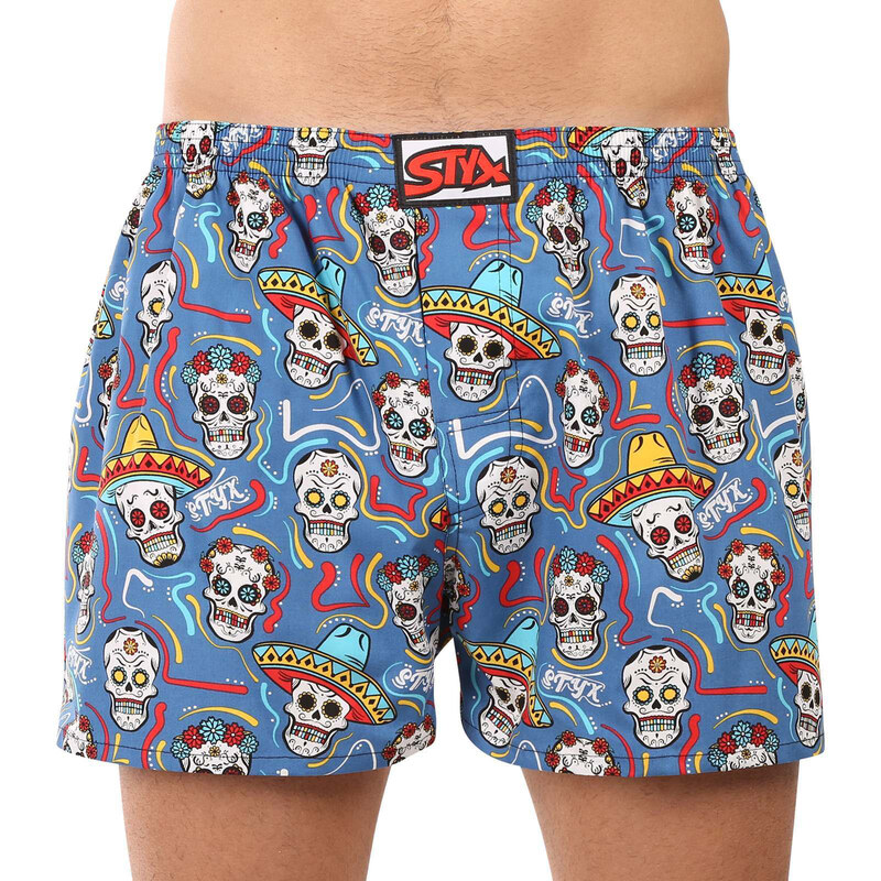 Pánske trenky Styx art klasická guma lebky (A1856) 62869554