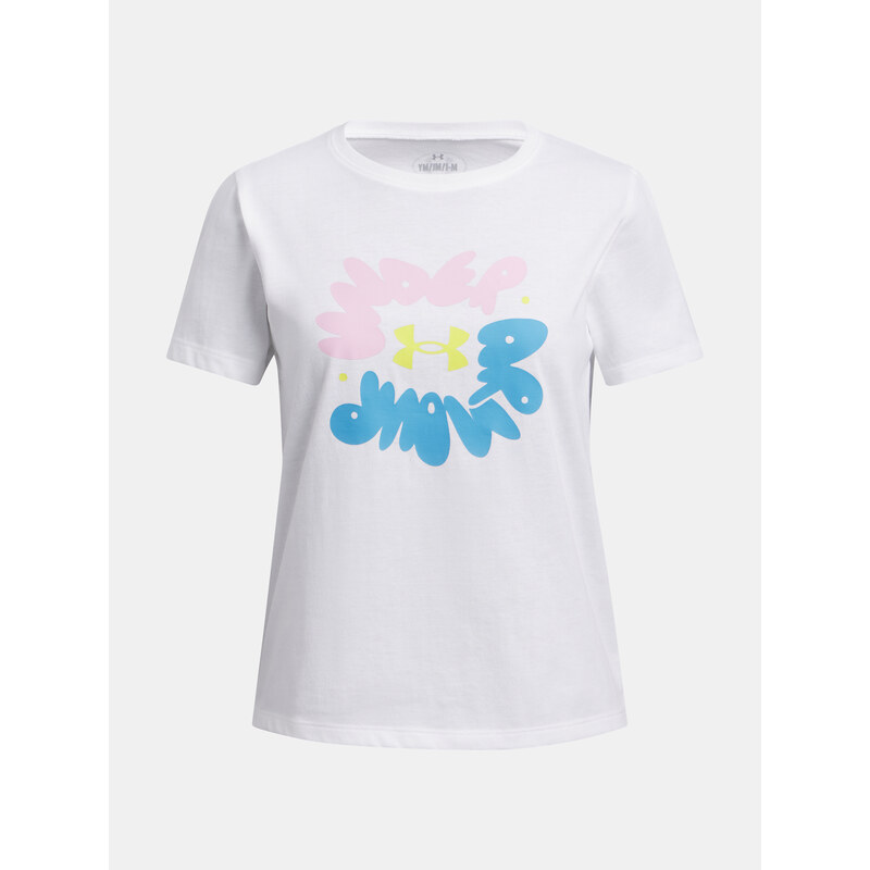 E-shop Girls T-shirt Under Armour UA Bubble Wordmark SS - Girls