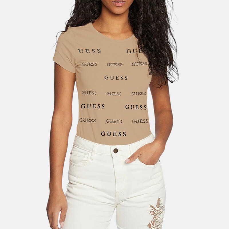 Dámské béžové triko Guess 56173 62870046