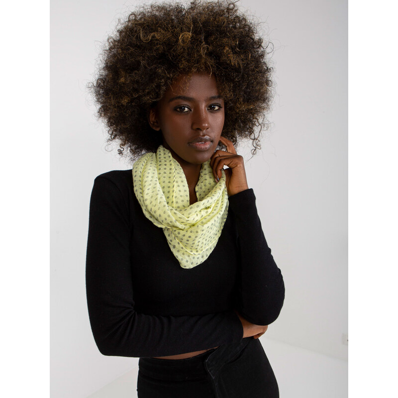 BASIC Svetložltá šatka s bodkami AT-CH-BF48181 34877301