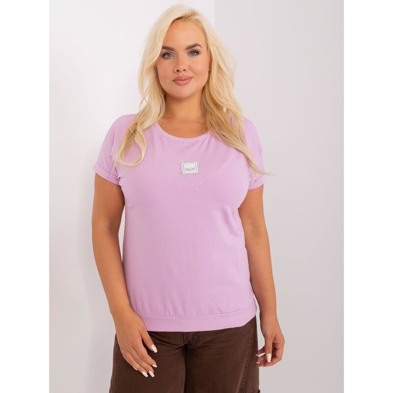 RELEVANCE Svetlofialové jednofarebné tričko RV-BZ-8537.27-light 57953252