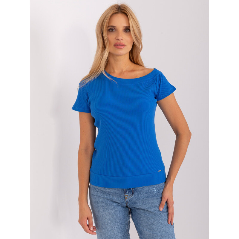 RELEVANCE Modré tričko s krátkym rukávom -RV-BZ-8932.42-tmavo modrá 57953322