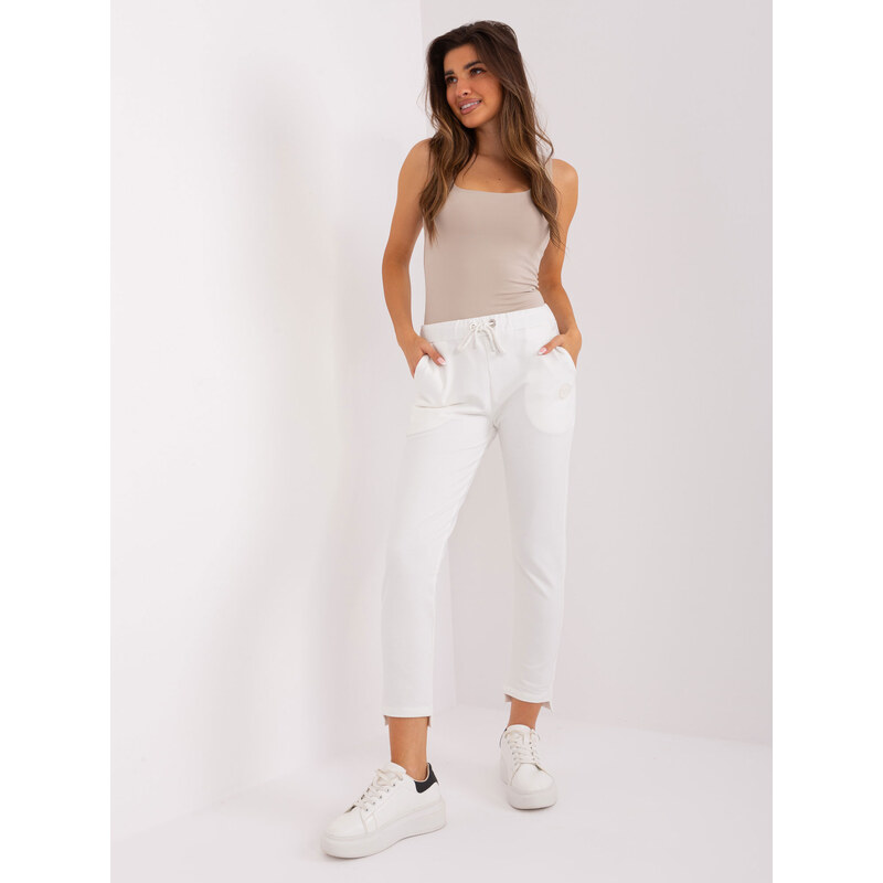 RELEVANCE Biele športové tepláky RV-DR-8370-1.57P-white 57953745