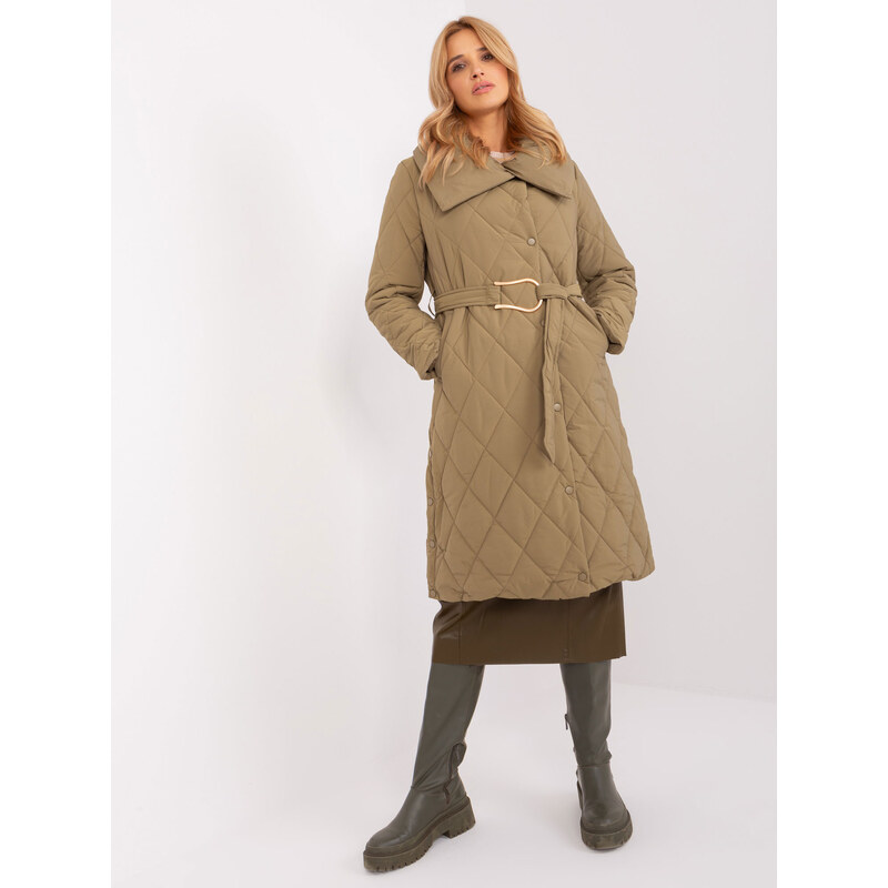 BASIC Khaki zimná bunda s pásikom -NM-KR-TR8312.96P-khaki 47338645