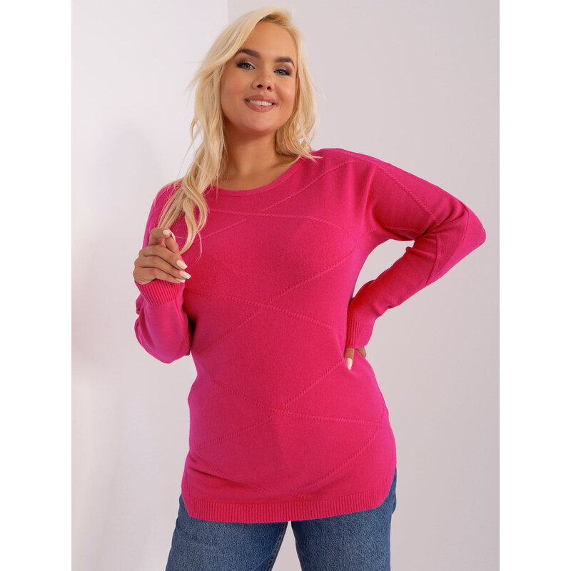 BASIC Tmavoružový vzorovaný sveter PM-SW-PM-3905.13-dark pink 46156934