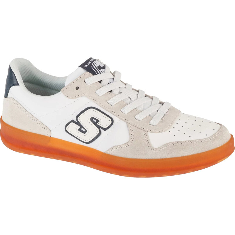 Bielo-béžové pánske tenisky Skechers New Wave Cup - Calven 210961-OFWT 62872190