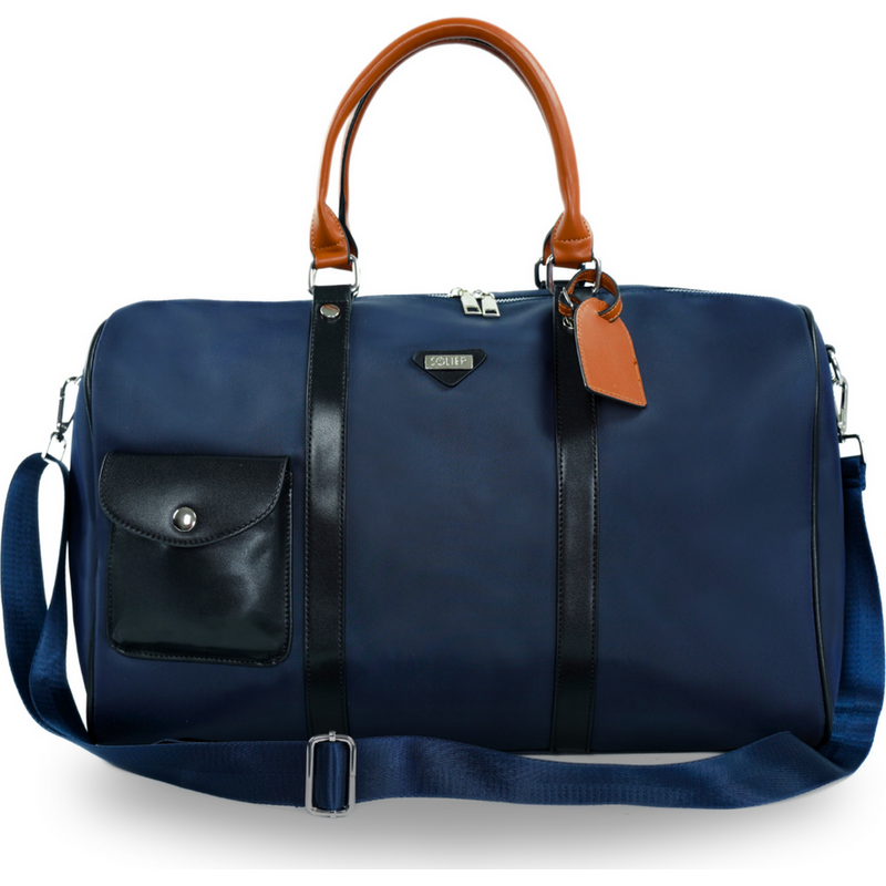 SOLIER Štýlová a funkčná tmavomodrá cestovná taška FB49 BARRLEY DARK 62872201