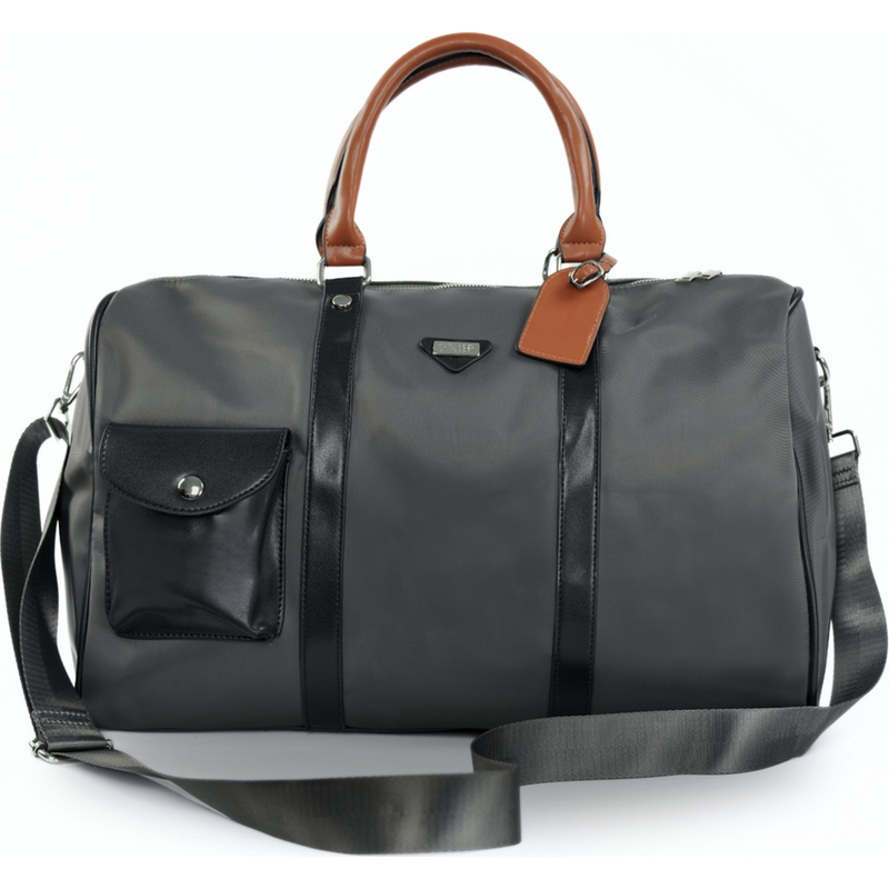 SOLIER Štýlová a funkčná sivá cestovná taška FB49 BARRLEY BEIGE 805 62872203