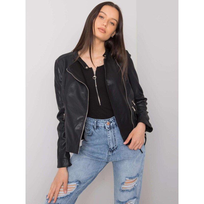 BASIC Čierna dámska koženková bunda NM-DE-KR-HM20.63-black 24579399