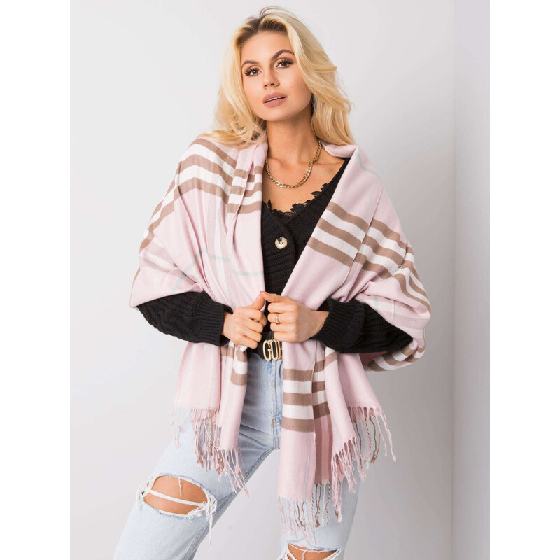 BASIC Dámsky pruhovaný šál - béžový AT-CH-1719501-1.28P-beige 20882923