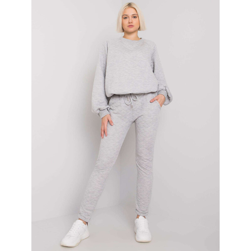 BASIC FEEL GOOD Svetlosivá dámska prešívaná tepláková súprava RV-KMPL 29386134