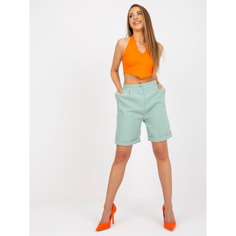XSAPIENZA Mintové elegantné šortky -BR-SN-102.70-mint 34072367