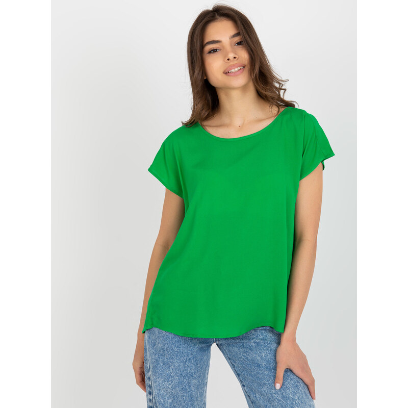 SUBLEVEL Zelené voľné tričko D73761R10978O-green 41676458