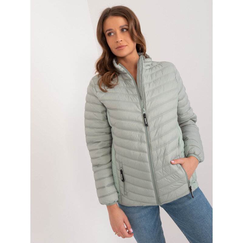 SUBLEVEL Pistáciová prešívaná bunda bez kapucne D50076XB44536A2 52672187