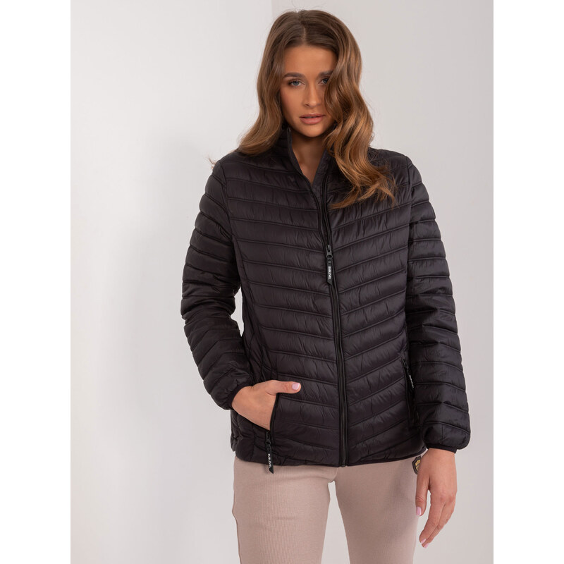 SUBLEVEL Čierna prešívaná bunda bez kapucne -D50076XB44536A3-black 52672181