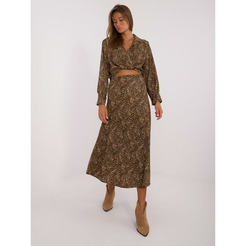 ITALY MODA Set blúzky a sukne s leopardím vzorom DHJ-KMPL-19586-1.53 66148954