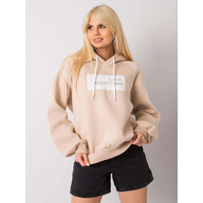 BASIC Svetlobéžová mikina s kapucňou -EM-BL-651/2.41X-beige 27155367