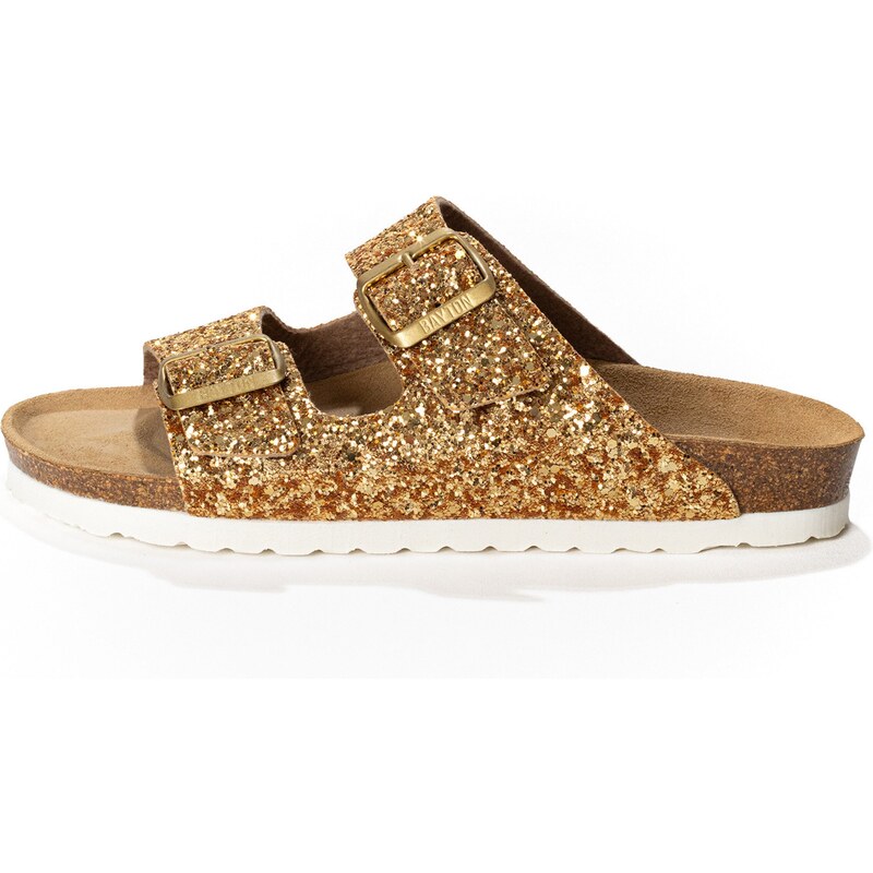 Bayton Šľapky Athena zlatá / biela 63145389