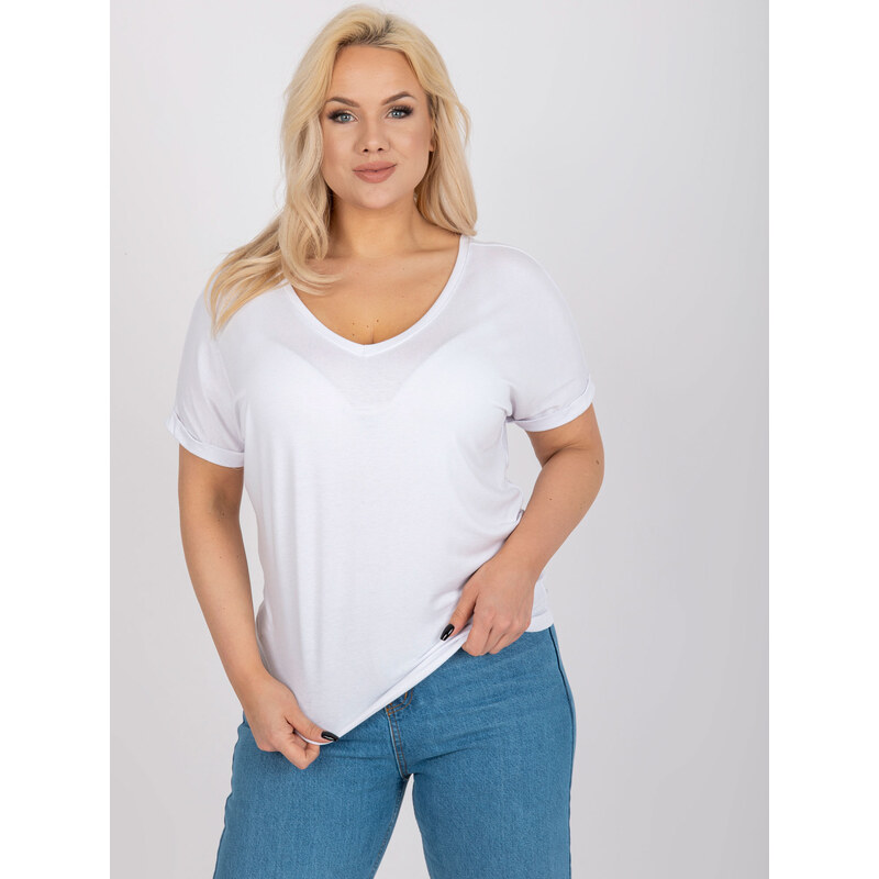 RELEVANCE Biele ľahké tričko Dina z viskózy -RV-BZ-7832.57-white 57949945