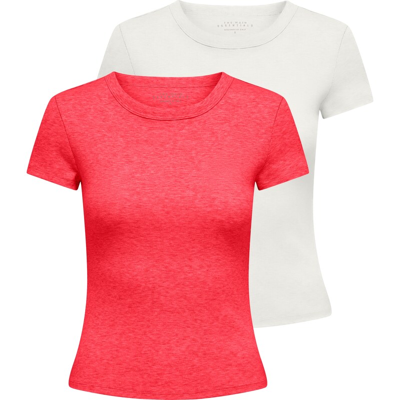 ONLY Tričko ONLEASY koralová / biela 62879940