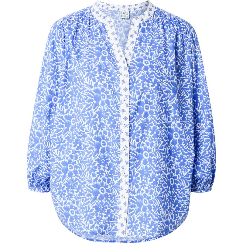 Emily Van Den Bergh Blúzka modrá / biela 63165812