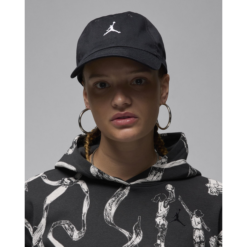 Jordan Club Unstructured Curved-Bill Hat BLACK/WHITE 62876318