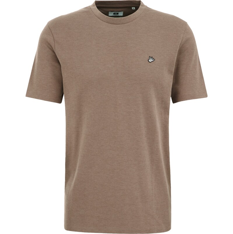 WE Fashion Tričko svetlobéžová / brokátová / čierna 62879834