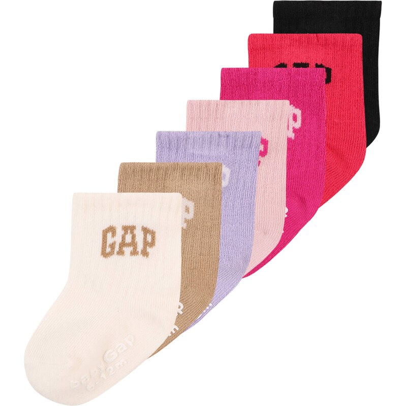 GAP Ponožky béžová / svetlobéžová / svetlofialová / ružová / 63008592