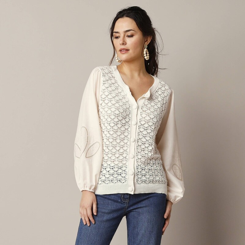 Ažúrový sveter 2v1 ražná 036 Blancheporte 62884869